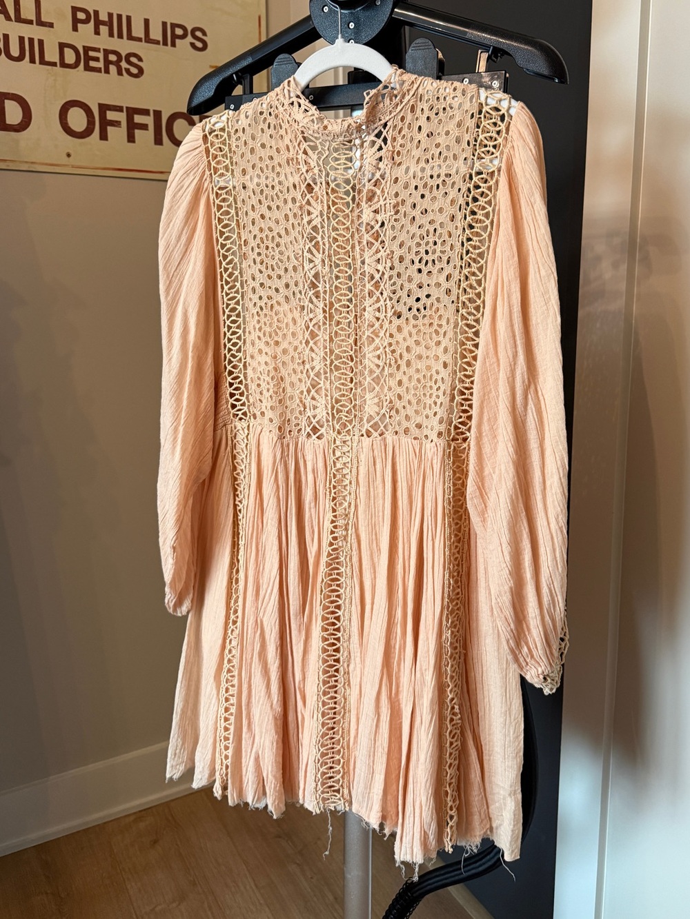 Free People peach dress- medium - Picture 2 of 8